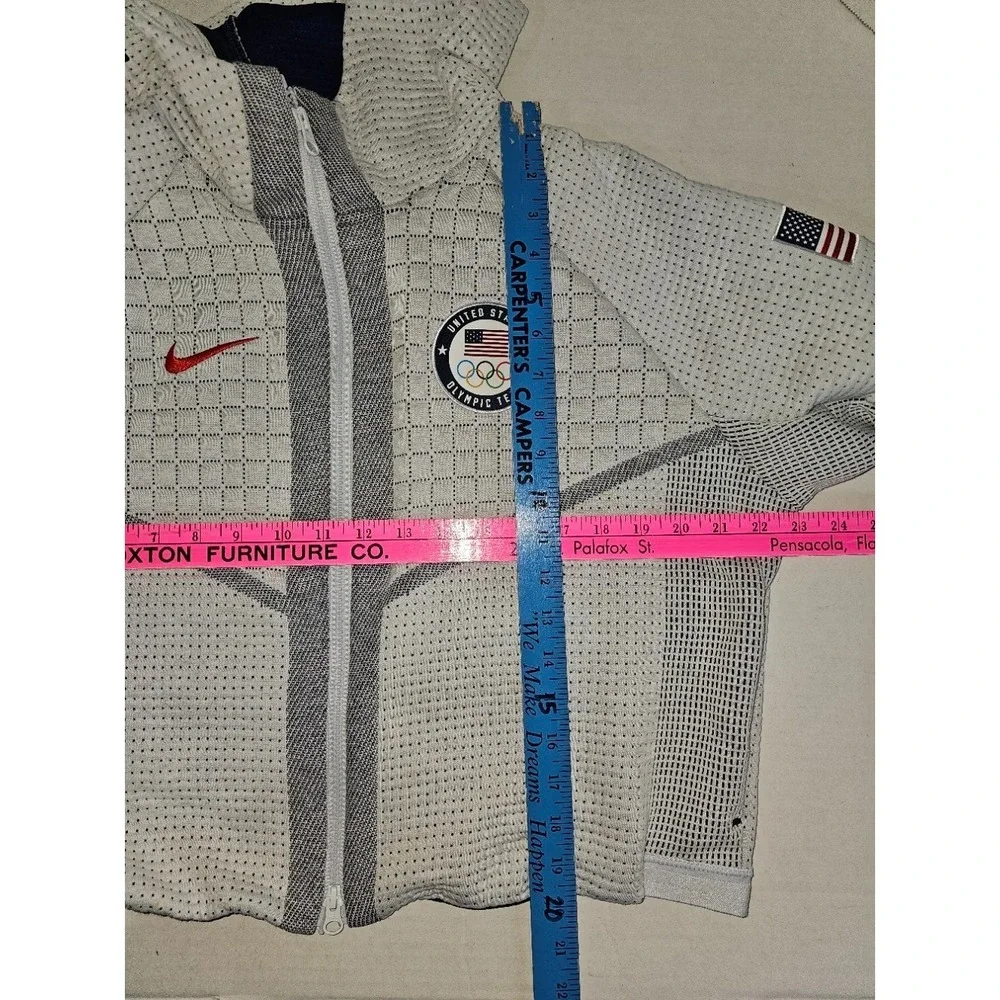 Nike Tech Fleece USA Olympic Team Grey Hoodie Womens Medium Full Zip CT2582-043